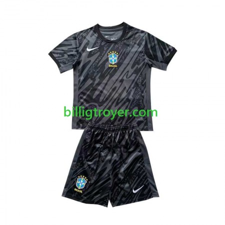 Billige Copa America Fotballdrakter Brasil Keeper Barn Bortedraktsett 2024 Kortermet